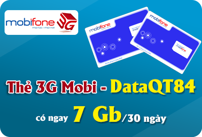 Thẻ 3G Mobifone DataQT84 7GB (7000MB) Thẻ 3G Mobifone DataQT84 7GB (7000MB)