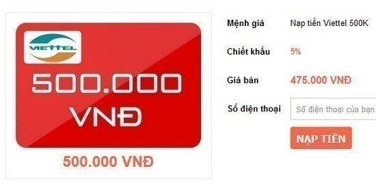 card viettel 500k