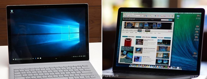 Surface Book va MacBook Pro