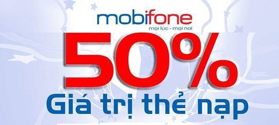 khuyen mai Mobifone 50% the nap