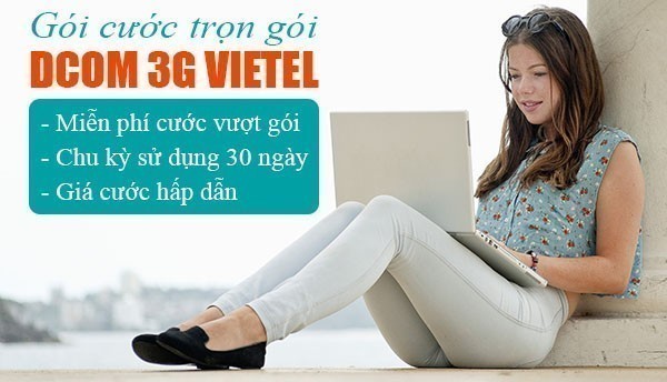 Cách đăng ký trọn gói dịch vụ Dcom 3G Viettel tốc độ cao