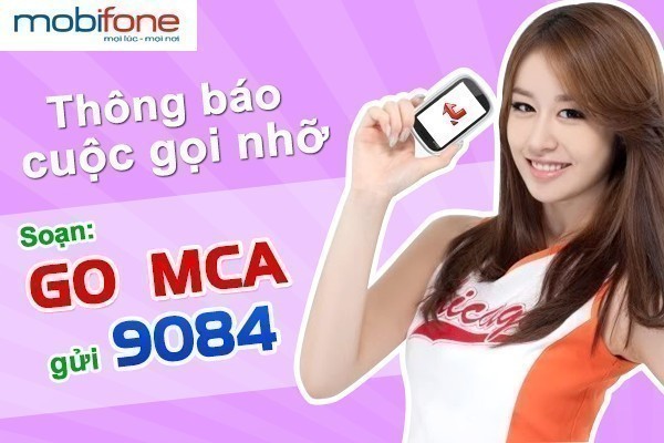 Đăng ký dịch vụ thông báo cuộc gọi nhỡ MCA Mobifone bằng tin nhắn