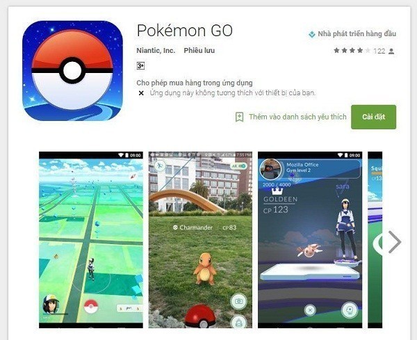 Tải game Pokémon Go trên điện thoại Android
