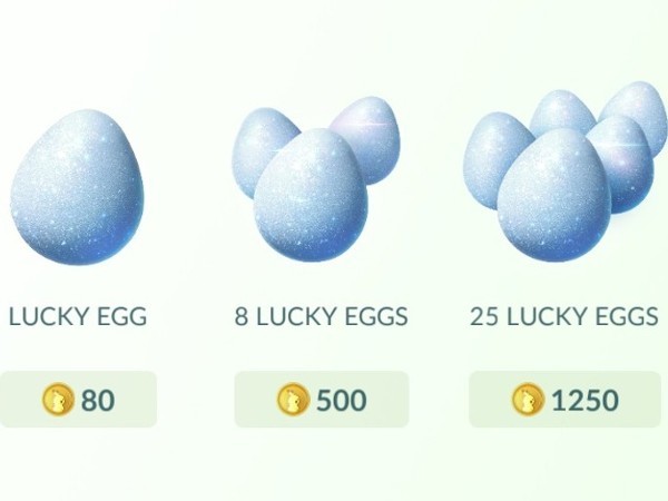 Mua vật phẩm Lucky Egg để tăng cấp nhanh