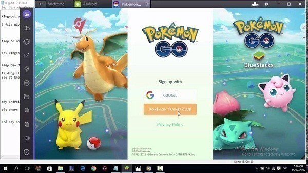 Chơi Pokemon Go trên PC