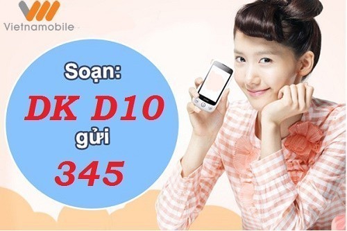 Cách đăng ký gói cước D10 Vietnamobile bằng SMS