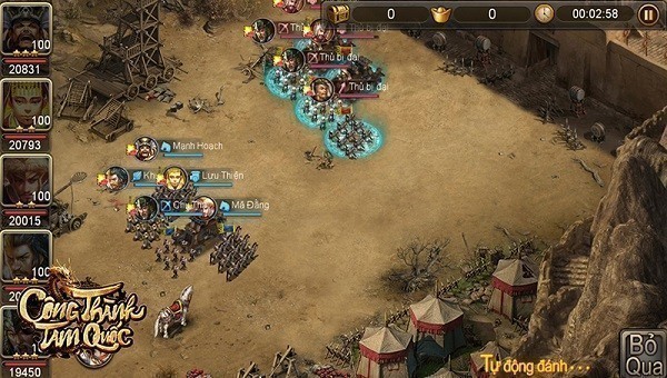 Một trận chiến trong game Công thành tam quốc 