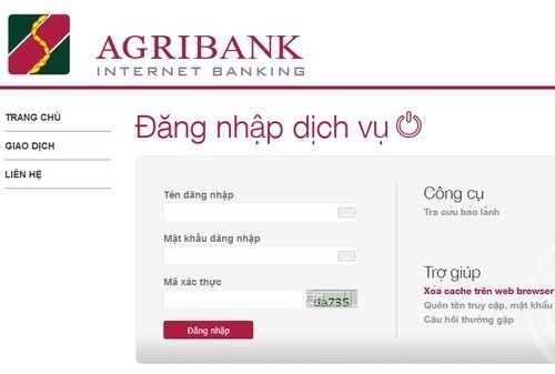 Đăng ký dịch vụ Internet banking Agribank để mua mã thẻ điện thoại online