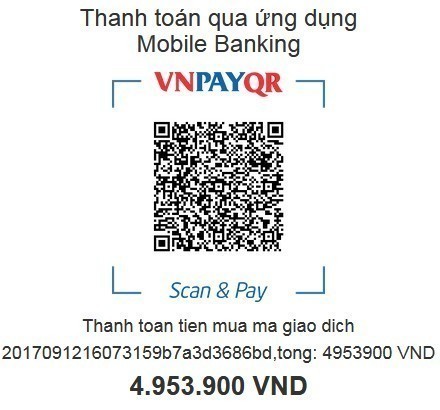 Mua thẻ Vinaphone qua Vietcombank bằng cách quét mã QRcode
