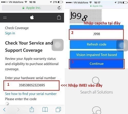 Cách check bảo hành iPhone bằng IMEI