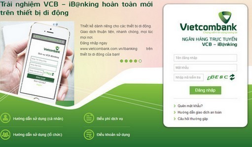 Kiểm tra số dư vietcombank online với iBanking