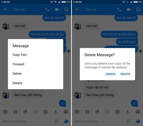 Làm sao xóa tin nhắn trên Facebook Messenger Android?