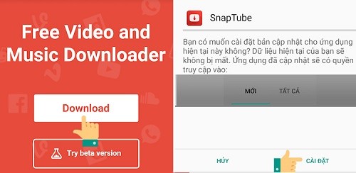 Phần mềm tải video trên Youtube cho Android Snaptube