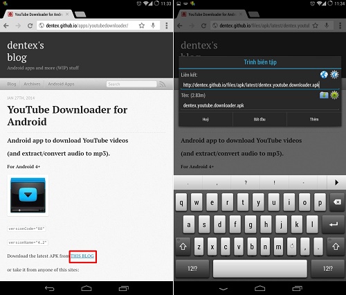 Cách tải video trên Youtube về điện thoại Android bằng Youtube Downloader