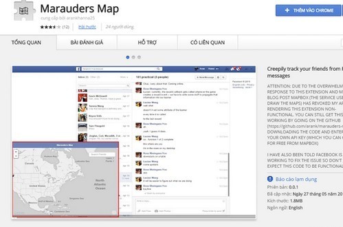 Định vị bạn bè trên Facebook với Marauders Map
