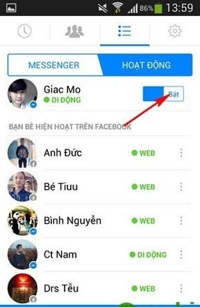 Ẩn messenger Facebook trên iphone