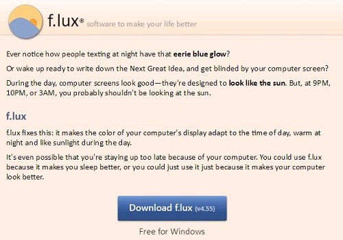 Cách chỉnh độ sáng màn hình PC bằng F.Lux