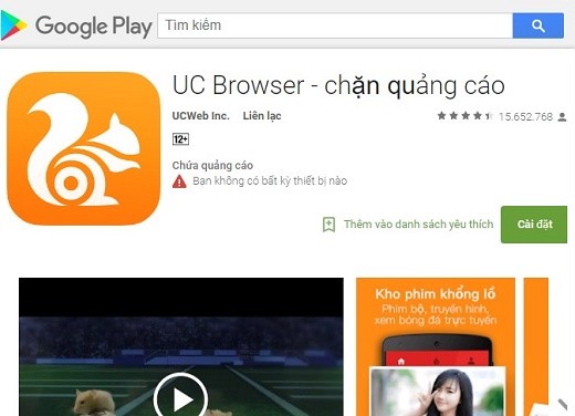 Cách tải UC Browser mini cho Android