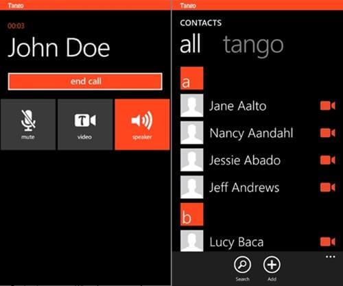 Tango - ứng dụng gọi video cho Lumia