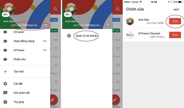 Hướng dẫn cách thoát Gmail trên iPhone 6