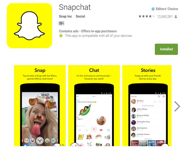 Cách tải ứng dụng Snapchat