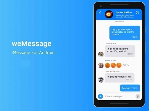 Ứng dụng nhắn tin iMessage cho Android mang tên weMessage