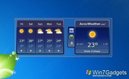 Phần mềm đo nhiệt độ thời tiết cho máy tính AccuWeather