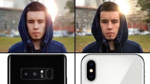 So sánh ảnh chụp iPhone X và Note 8