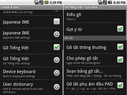 Các bước cài đặt bàn phím gõ tiếng Việt mặc định trên Android