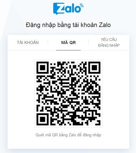 Đăng nhập Zalo trực tuyến bằng quét mã QR