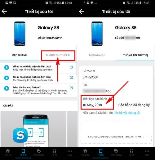 Cách kiểm tra thông tin bảo hành điện thoại Samsung qua mySamsung