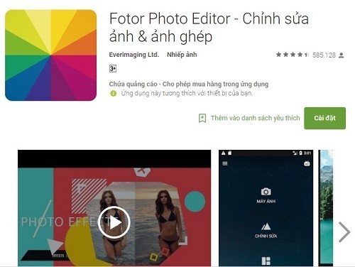 Cách tải phần mềm Fotor cho Android