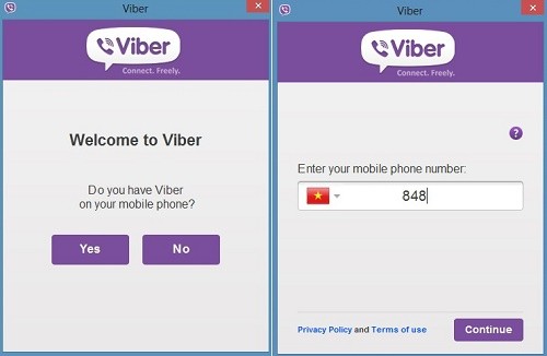Các bước tạo tài khoản Viber trên máy tính