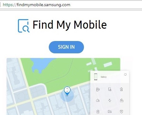 Truy cập vào website Find My Mobile để tìm Samsung bị mất