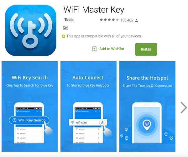 Hướng dẫn cách tải app Wifi Master Key Android
