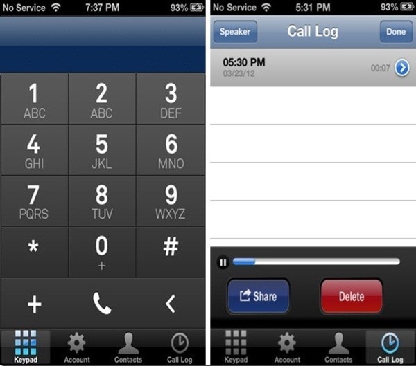 Ứng dụng ghi âm cuộc gọi cho iPhone Call Log Pro