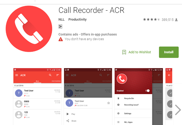 App ghi âm cuộc gọi cho Android Call Recorder – ACR