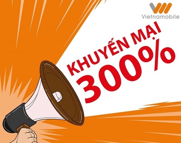 Khuyến mãi Vietnamobile tháng 6/2018 tặng 300% thẻ nạp ngày 9 – 10/6/2018