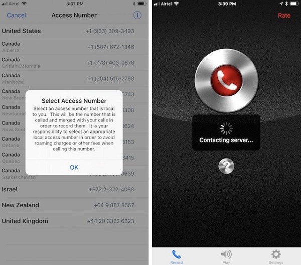 Phần mềm ghi âm cuộc gọi iPhone 6 Call Recorder Lite