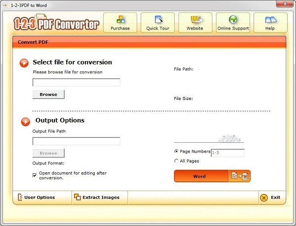 Phần mềm chuyển PDF sang Word 1-2-3PDFConverter
