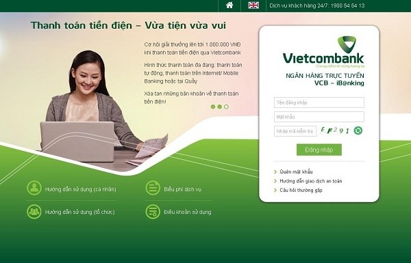 Dịch vụ ngân hàng điện tử Vietcombank