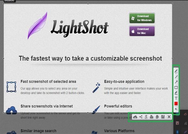 Chụp màn hình máy tính Dell bằng phần mềm Lightshot